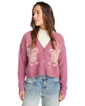 The RVCA Womens Kitty Cardigan in Orchid