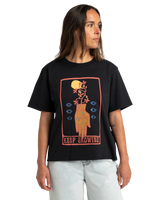 The RVCA Womens Keep Growning T-Shirt in Black