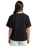 The RVCA Womens Keep Growning T-Shirt in Black