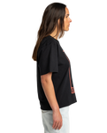The RVCA Womens Keep Growning T-Shirt in Black