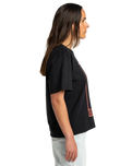 The RVCA Womens Keep Growning T-Shirt in Black