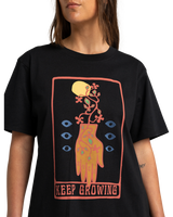 The RVCA Womens Keep Growning T-Shirt in Black