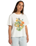 The RVCA Womens Wildflower Snake T-Shirt in Salt