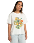 The RVCA Womens Wildflower Snake T-Shirt in Salt