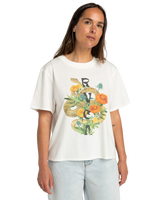The RVCA Womens Wildflower Snake T-Shirt in Salt