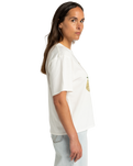 The RVCA Womens Wildflower Snake T-Shirt in Salt