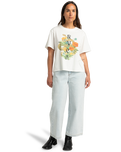 The RVCA Womens Wildflower Snake T-Shirt in Salt