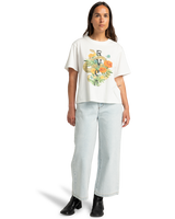 The RVCA Womens Wildflower Snake T-Shirt in Salt
