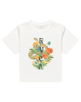 The RVCA Womens Wildflower Snake T-Shirt in Salt