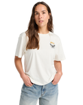 The RVCA Womens Butterfly Poster T-Shirt in Antique White
