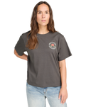 The RVCA Womens Rose Poster T-Shirt in Pirate Black