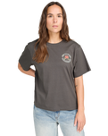 The RVCA Womens Rose Poster T-Shirt in Pirate Black