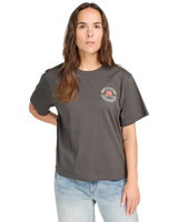 The RVCA Womens Rose Poster T-Shirt in Pirate Black