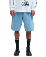 The RVCA Mens Skate Denim Shorts in Bleach Wash