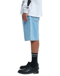 The RVCA Mens Skate Denim Shorts in Bleach Wash