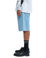 The RVCA Mens Skate Denim Shorts in Bleach Wash