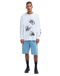 The RVCA Mens Skate Denim Shorts in Bleach Wash