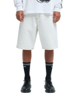 The RVCA Mens Skate Denim Shorts in Vintage White