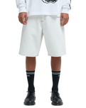 The RVCA Mens Skate Denim Shorts in Vintage White
