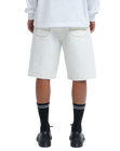 The RVCA Mens Skate Denim Shorts in Vintage White