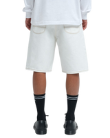 The RVCA Mens Skate Denim Shorts in Vintage White