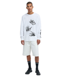 The RVCA Mens Skate Denim Shorts in Vintage White