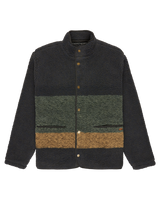 The RVCA Mens Westwood Snap Fleece Jacket in Moody Blue