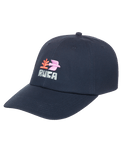 The RVCA Mens Mosaic Clipback Cap in Dark Denim