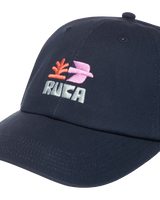 The RVCA Mens Mosaic Clipback Cap in Dark Denim