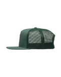 The RVCA Mens VA All The Way Trucker Cap in Balsam Green