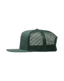 The RVCA Mens VA All The Way Trucker Cap in Balsam Green