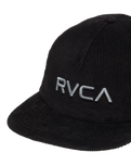 Big RVCA Cord Snapback Cap in Black