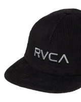 Big RVCA Cord Snapback Cap in Black