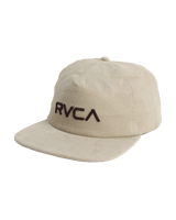 Big RVCA Cord Snapback Cap in Silver Bleach