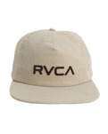 Big RVCA Cord Snapback Cap in Silver Bleach