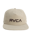 Big RVCA Cord Snapback Cap in Silver Bleach