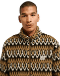 The RVCA Mens Winston Sherpa Jacket in Bombay Brown