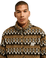 The RVCA Mens Winston Sherpa Jacket in Bombay Brown