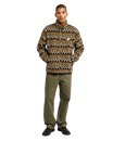 The RVCA Mens Winston Sherpa Jacket in Bombay Brown