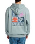 The RVCA Mens Mosaic Hoodie in Lead