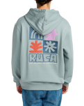 The RVCA Mens Mosaic Hoodie in Lead