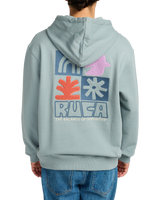 The RVCA Mens Mosaic Hoodie in Lead