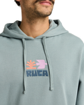 The RVCA Mens Mosaic Hoodie in Lead