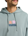 The RVCA Mens Mosaic Hoodie in Lead