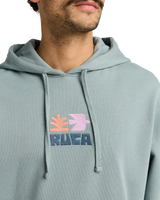 The RVCA Mens Mosaic Hoodie in Lead