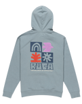 The RVCA Mens Mosaic Hoodie in Lead