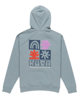 The RVCA Mens Mosaic Hoodie in Lead