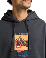 The RVCA Mens Superblast Hoodie in Garage Blue