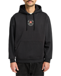 The RVCA Mens Roses Poster Hoodie in Black