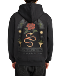 The RVCA Mens Roses Poster Hoodie in Black
